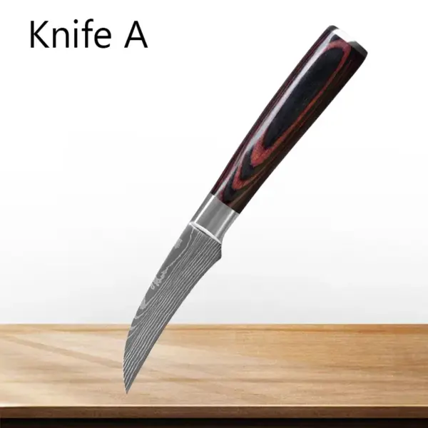 Stainless Steel Kitchen Knife Set 3 Pieces - Image 9