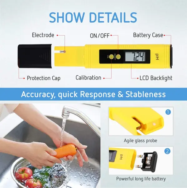 2pcs Digital pH and TDS Water Tester Set - Image 3