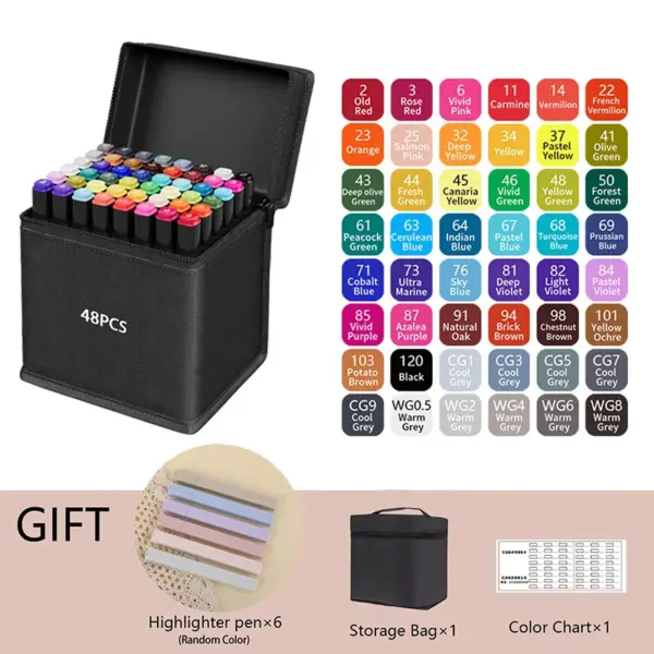 120 Colors Dual Tip Art Markers Set - Image 7