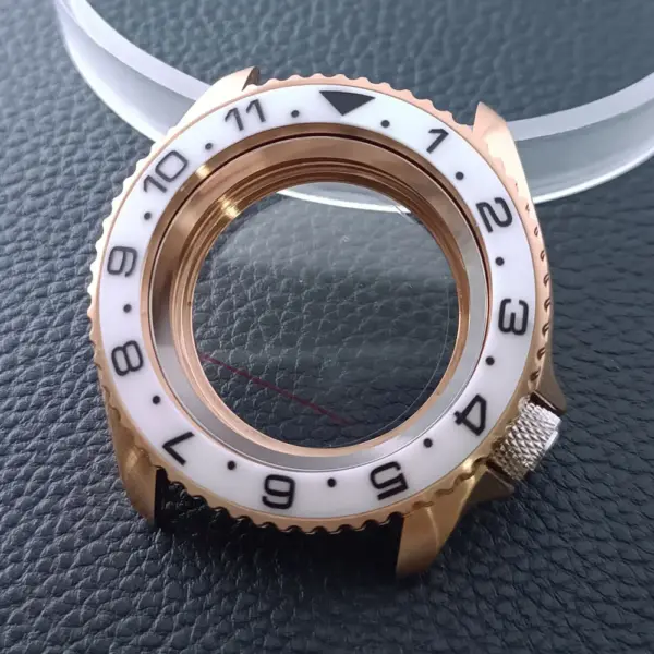 42mm Gold Rose Gold Stainless Steel Watch Case - Image 29