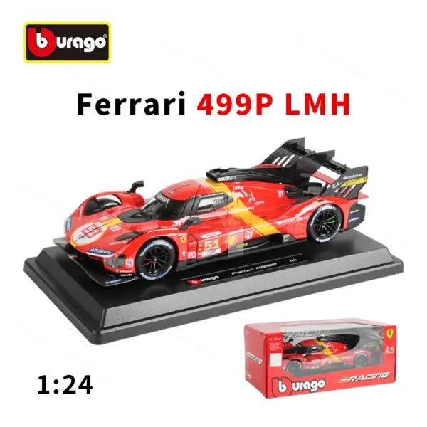 Bburago 1:24 Scale Ferrari 499P Diecast Model - Image 7