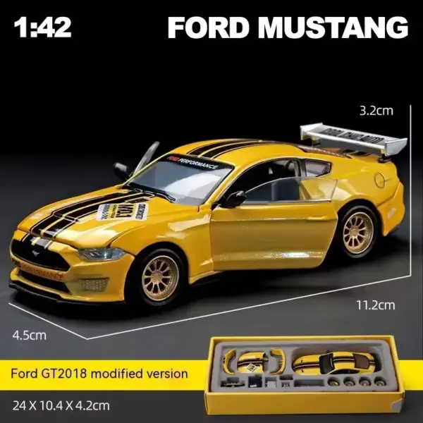 1:43 Scale Ford Mustang GT Die-Cast Model Car - Image 8