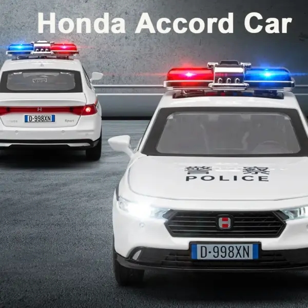 1:32 Diecast Honda Accord Police Car Model - Image 2