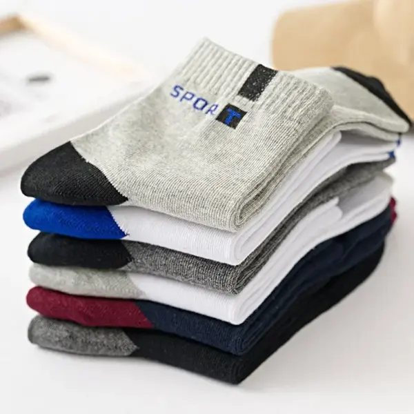 5 Pairs Breathable Bamboo Fiber Men's Socks - Image 5