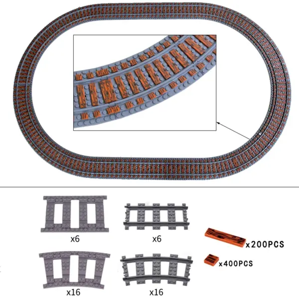 Flexible Building Block Train Tracks Set - Image 44