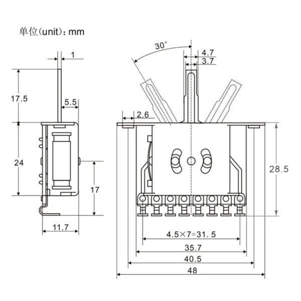 3 Way Toggle Switch for TL Electric Guitar - Image 5