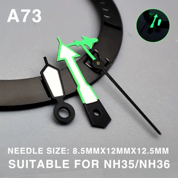 Green Luminous Watch Hands for NH35/36 Movement - Image 8