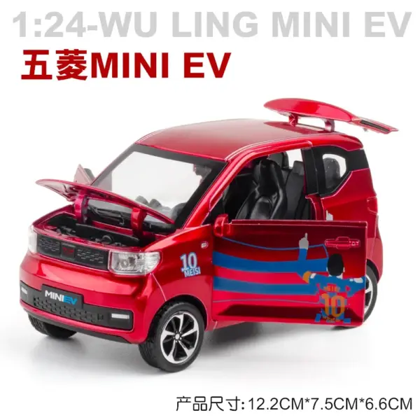 1:24 WULING HONGGUANG MINI EV Alloy Model Car - Image 7