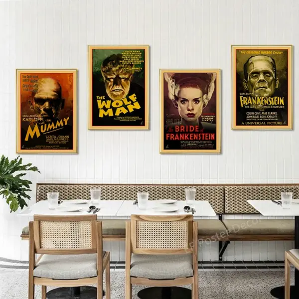 Monsters Movie Poster Vintage Home Decor - Image 3