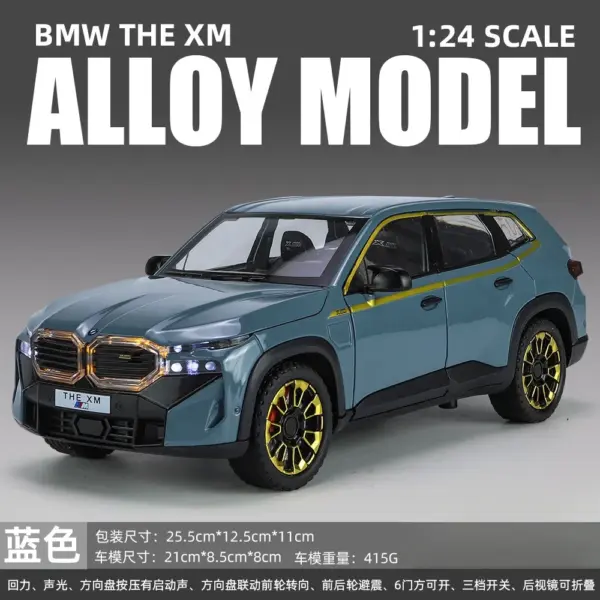 1:24 BMW XM Diecast Car Model with Lights - Image 11