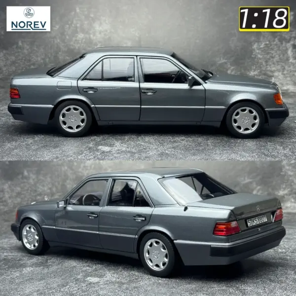 1/18 Mercedes-Benz 500E Model - Silver Grey - Image 2