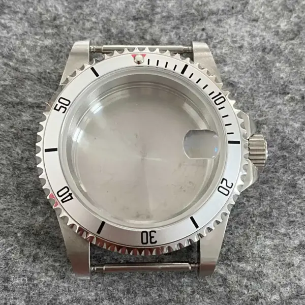 39.5mm Stainless Steel Retro Watch Case - Image 7