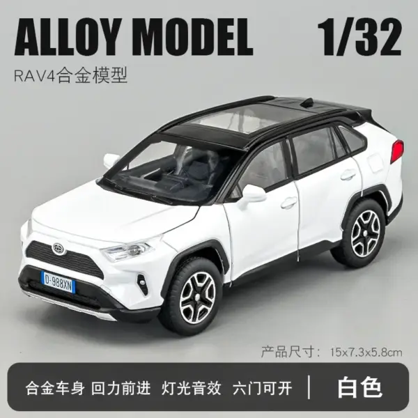 1:32 Toyota RAV4 Diecast Metal Model Car - Image 7