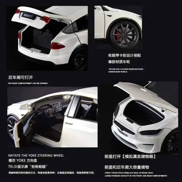 1:24 Tesla Model X Diecast Alloy Car Model - Image 4