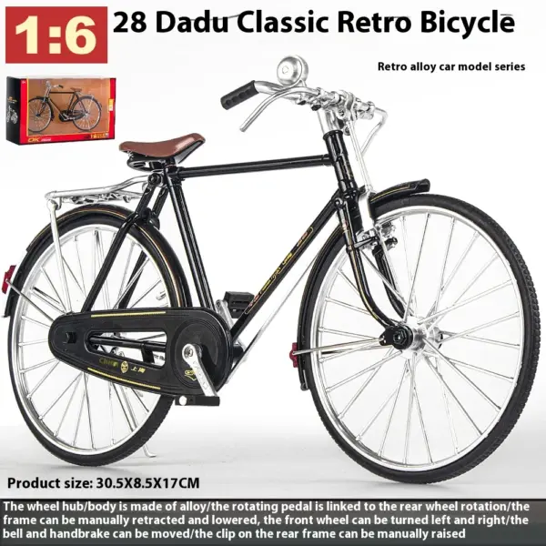 1:6 Scale Erba Dagang Alloy Bicycle Model - Image 7