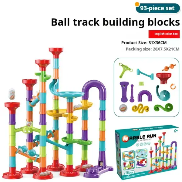 Building Blocks Marble Run Race Track Set - Image 11