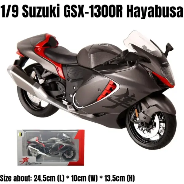 Suzuki Hayabusa 1:9 Diecast Motorcycle Model - Image 7
