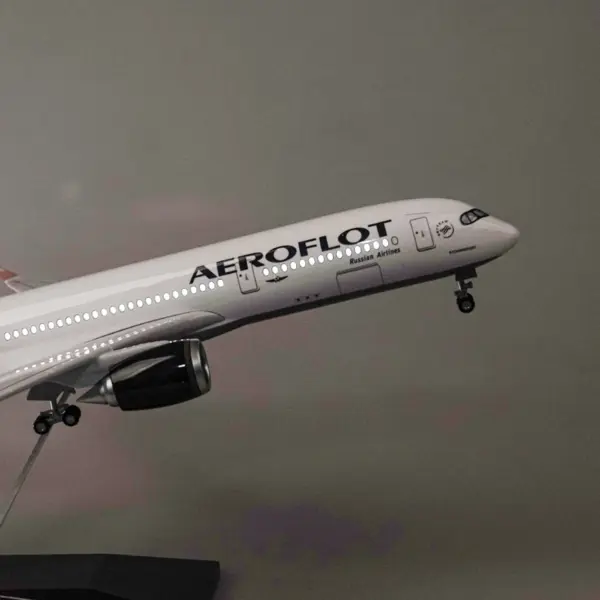 Airbus A350 Aeroflot Model 47CM Resin Plane - Image 4