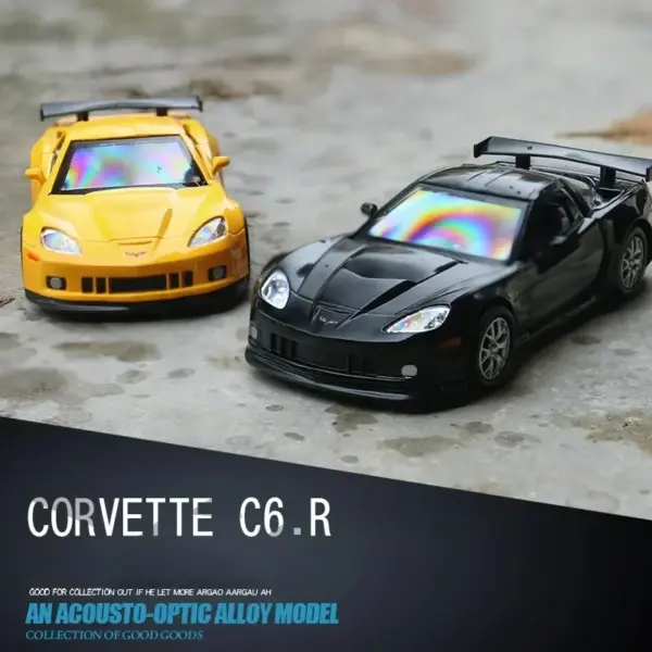 1:36 Chevrolet Corvette C6R Alloy Model Car - Image 2