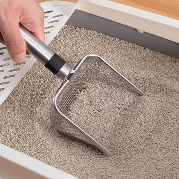 Stainless Steel Cat Litter Scoop with Ergonomic Handle - Image 2