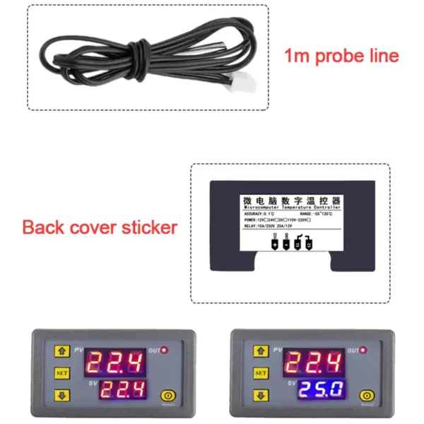 W3230 Digital Thermostat for 12V-220V Controls - Image 5