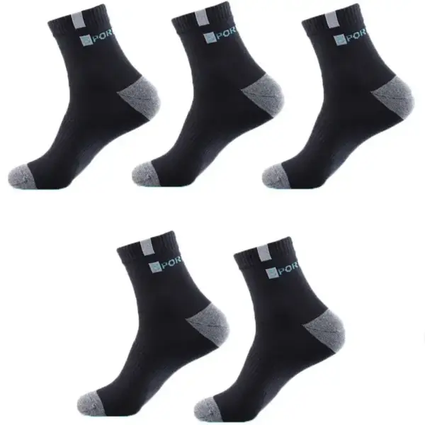 5 Pairs Breathable Bamboo Fiber Men's Socks - Image 7