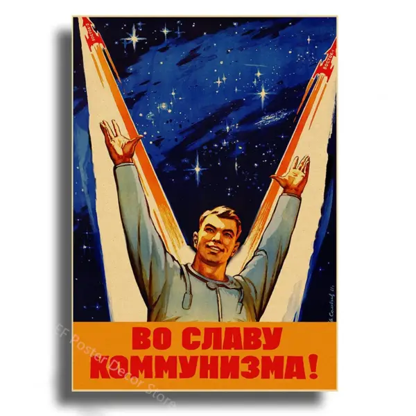 Soviet Space Rocket Vintage Poster Prints - Image 28