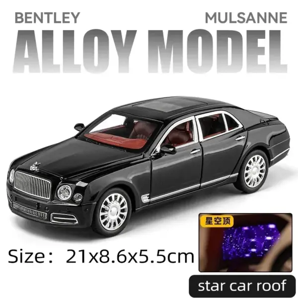 1:24 Scale Bentley Mulsanne Diecast Model Car - Image 10