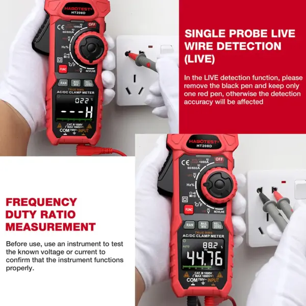 HT208A/D True RMS Digital Clamp Meter - Image 5