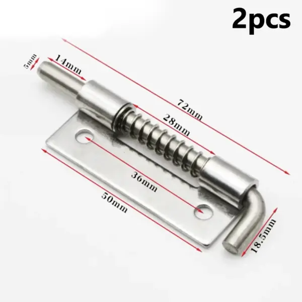 2 Pcs Stainless Steel Door Lock Latch Set - Image 4