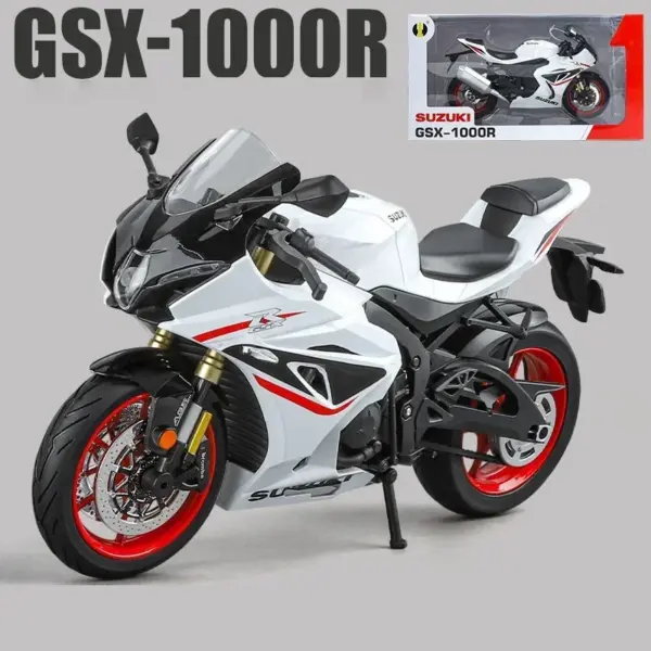1:9 Suzuki GSX-1000R Diecast Motorcycle Model - Image 8