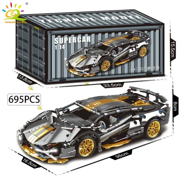 1:14 Racing Car Building Blocks Model Kit - Image 29