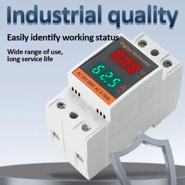 LCD Dual Digital Din Rail Power Meter - Image 2