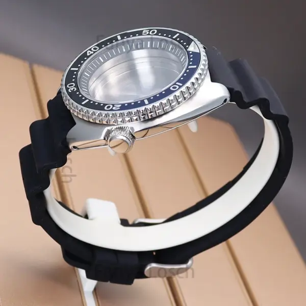 45mm Silver SKX Watch Case for Seiko NH35/NH36 - Image 3