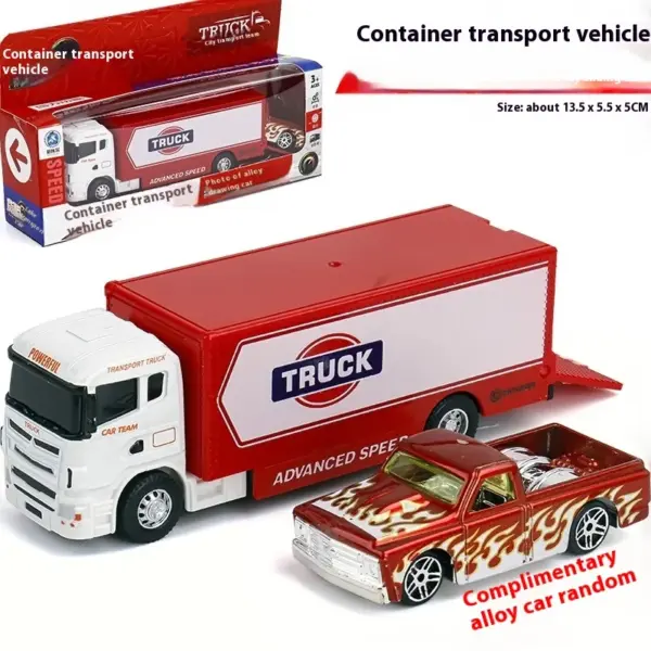 Alloy Cargo Truck Toy Model with Springs - Image 7