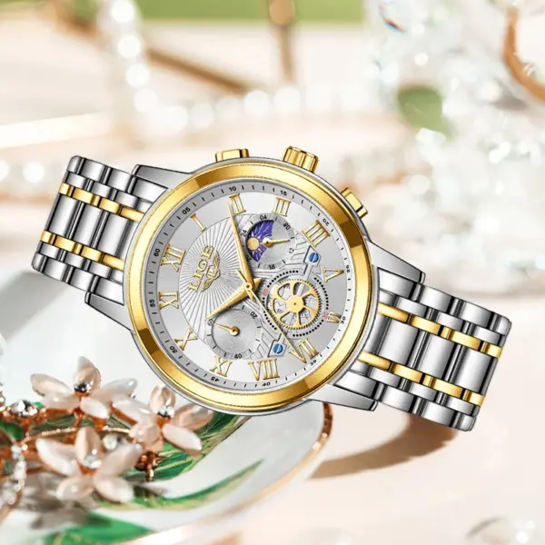 LIGE Women's Luxury Stainless Steel Watch - Image 2