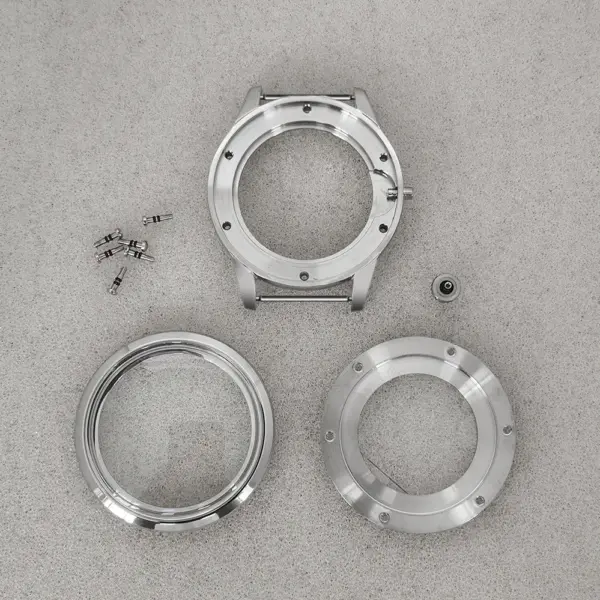 39MM Stainless Steel Watch Case with Strap - Image 6