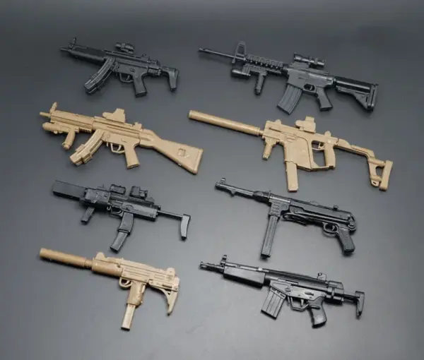 1/6 Scale MP5 MP40 MP7 UZI Plastic Gun Kit - Image 2