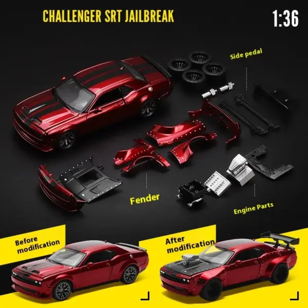 CCA 1:36 Challenger SRT Diecast Model Car