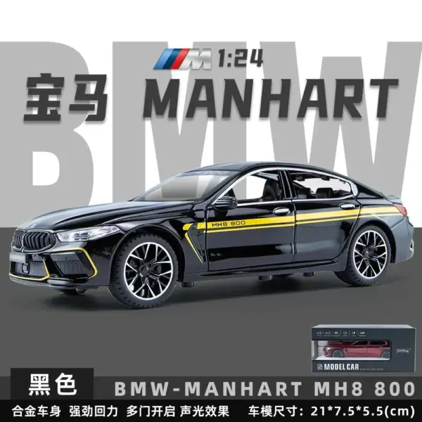 1:24 BMW M8 MH8 Diecast Alloy Car Model - Image 9