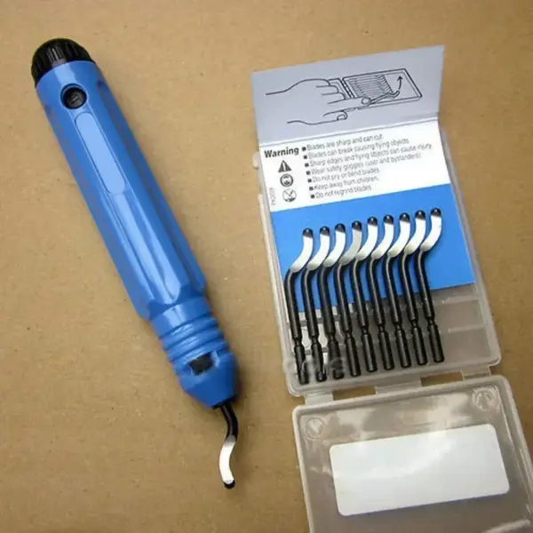 10-Piece Burr Deburring Tool Kit with Handle