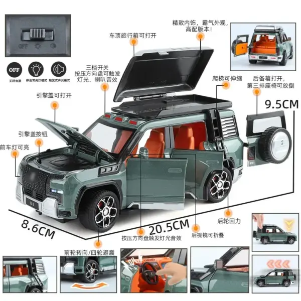 1:24 BYD U8 SUV Diecast Model Car - Image 3