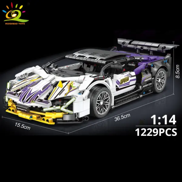 1:14 Racing Car Building Blocks Model Kit - Image 12