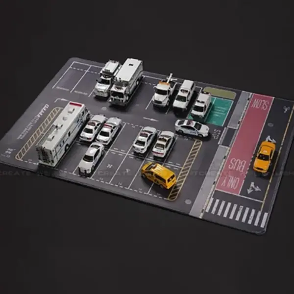 1:64 Scale City Road Scene Mat