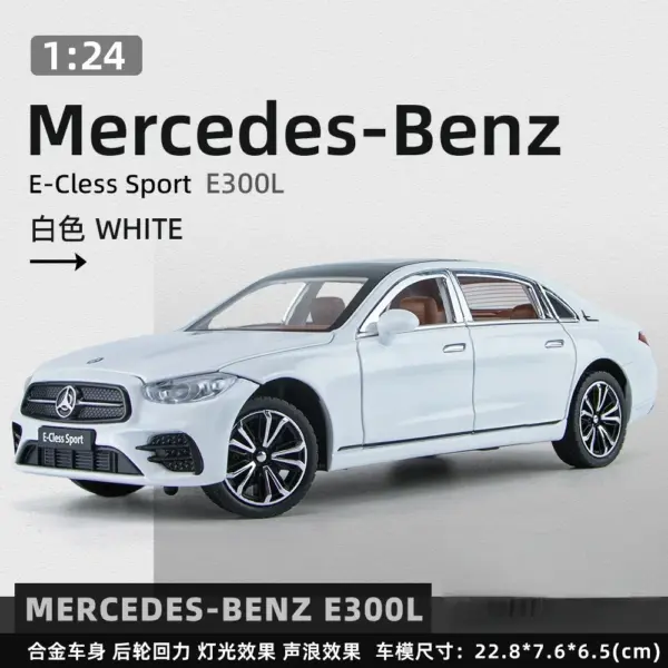 1:24 Mercedes Benz E300L Diecast Model Car - Image 7