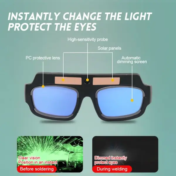 Automatic Dimming Welding Glasses with Case - Image 6