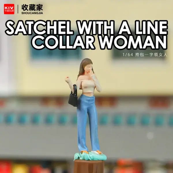 1:64 Scale Miniature Woman with Satchel