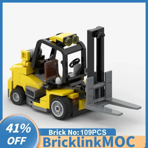 109PCS Industrial Lift Truck Forklift Building Set