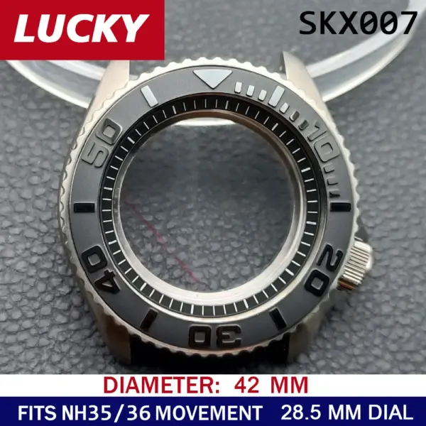 42mm Stainless Steel Watch Case for NH35/NH36 - Image 14