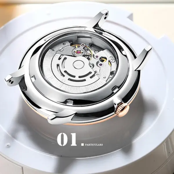 Mens Automatic Stainless Steel Mechanical Watch - Image 6